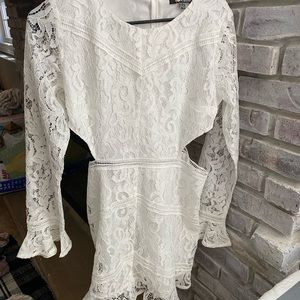 Never worn white Lace cut out dress